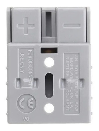 Conector Anderson doble color  gris para 600v