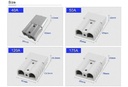 Conector Anderson Doble Color  Gris 120a
