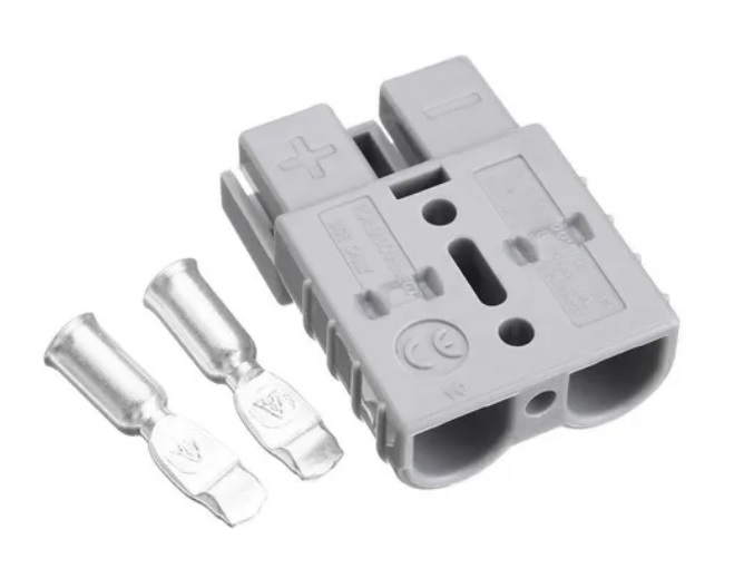 Conector Anderson doble color  gris para 600v